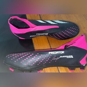 Adidas Predator Women's Black and Pink Soccer Cleats